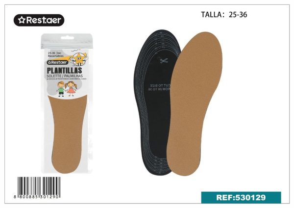 Plantillas de látex negro para niños 3mm - Comodidad y soporte