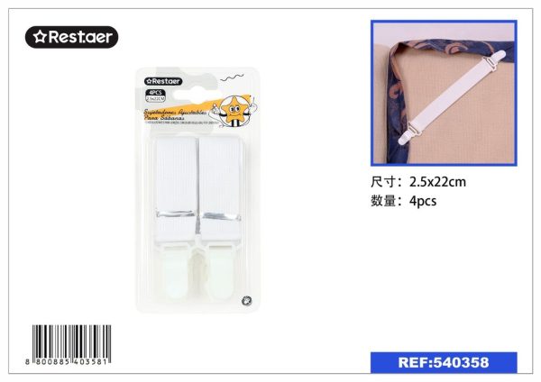 Sujetadores ajustables para sábanas 2.5cmx22cm - Accesorios de costura