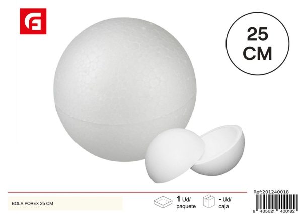 Bola de porex 25 cm - Manualidades y decoración