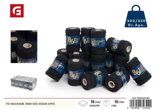Fio macrame 4mm 300/350gr aprx - Material para proyectos de macramé