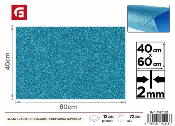 Goma EVA biodegradable 40*60cm - Materiales para manualidades - Imagen 4