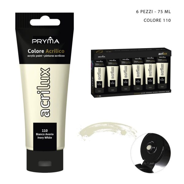 Pintura acrílica 75 ml N.110 blanco marfil - Materiales de arte