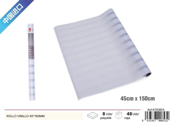 Rollo de vinilo sin adhesivo 45x150 mm - Materiales decorativos y de manualidades