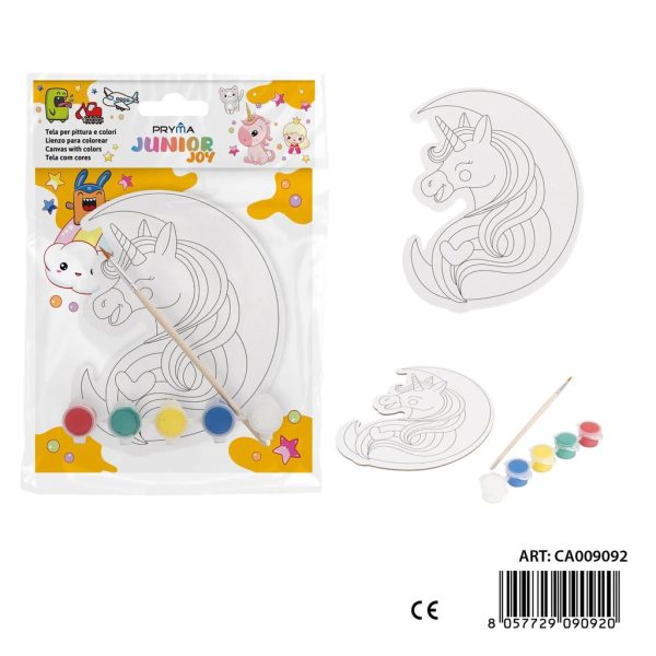 Set de lienzo para colorear + pincel y pintura - Artículos de arte