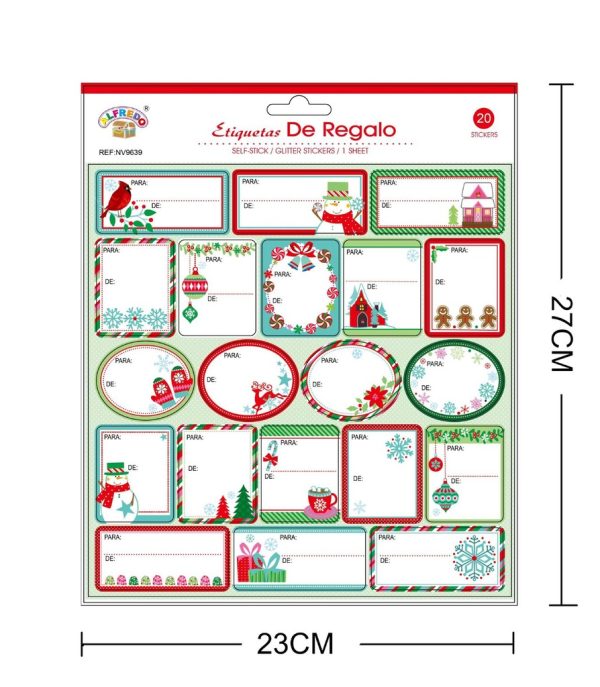 Etiqueta para regalo navideño - 23 x 27 cm - Decoración navideña