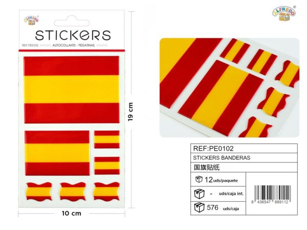 Pegatinas "bandera" 10X19CM, decoración