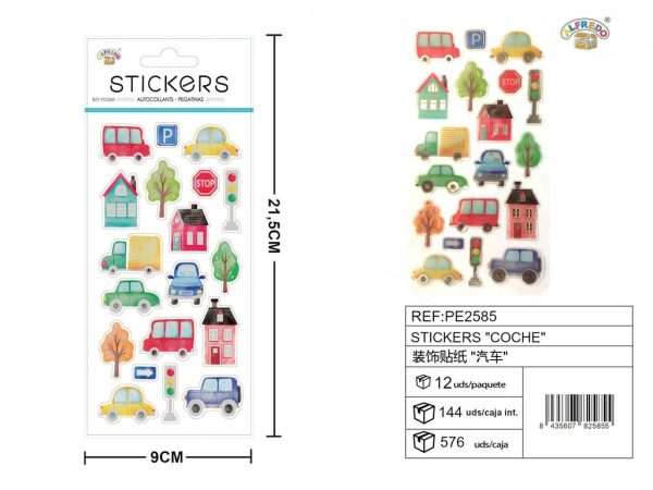 Pegatinas "coche" 9.5X21.5CM, decoración infantil
