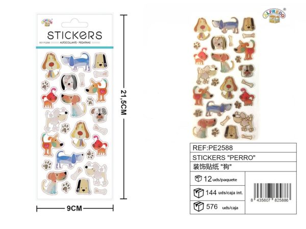 Pegatinas "perro" 9.5X21.5CM, decoración infantil
