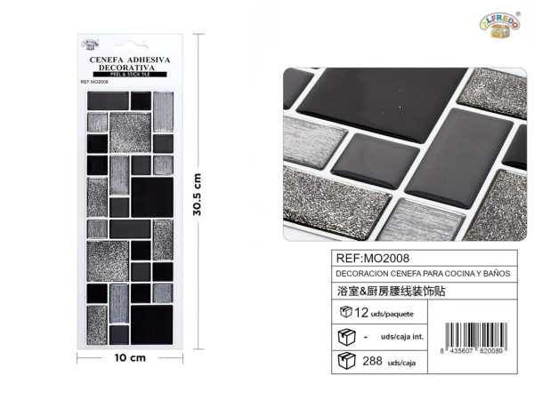 Cenefa decorativa para cocina y baños 10x30,5 cm - Azulejos y decoración - Imagen 2