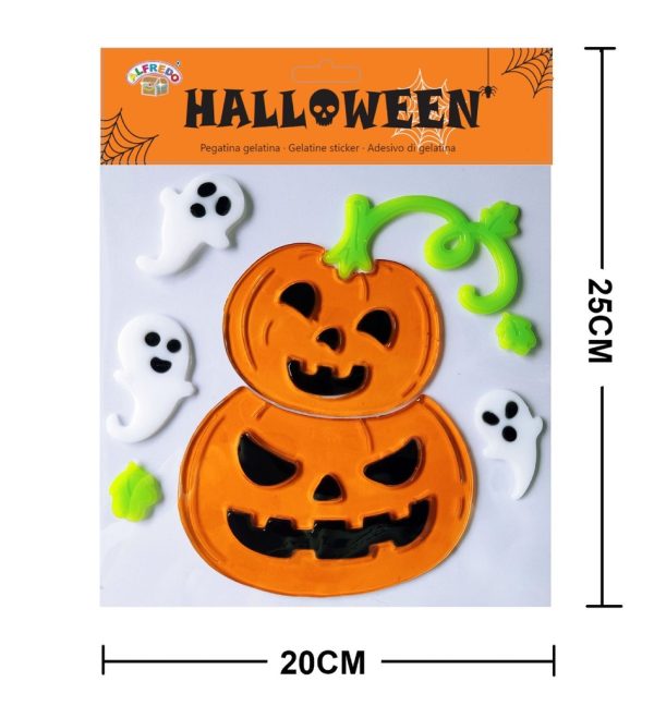 Decoración Halloween gel "Calabaza" 20x25 cm - Decoraciones de Halloween - Imagen 3