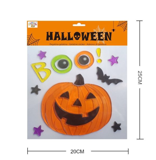 Decoración Halloween gel "Calabaza" 20x25 cm - Decoraciones de Halloween - Imagen 5