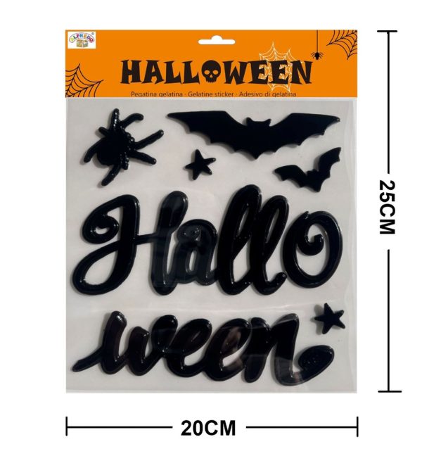 Decoración Halloween gel "Halloween" 20x25 cm - Decoraciones de Halloween