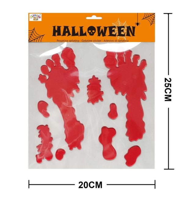 Decoración Halloween gel "Huella" 20x25 cm - Decoraciones de Halloween