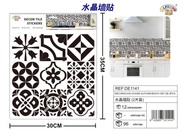 Decoración adhesiva para pared set de 2pcs 30x30cm para decoración del hogar