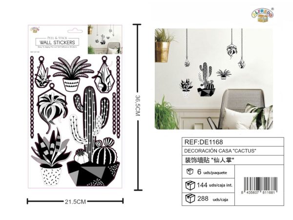 Decoración casa "Cactus" 21x36.5cm - Decoraciones de vinilo