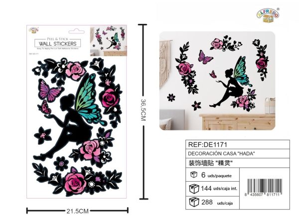 Decoración casa "Hada" 21x36.5cm - Decoraciones de vinilo