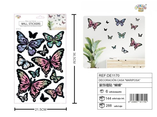 Decoración casa "Mariposa" 21x36.5cm - Decoraciones de vinilo - Imagen 2