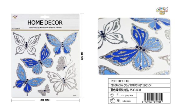 Decoración casa "Mariposas azules" 25x31cm - Decoraciones para el hogar