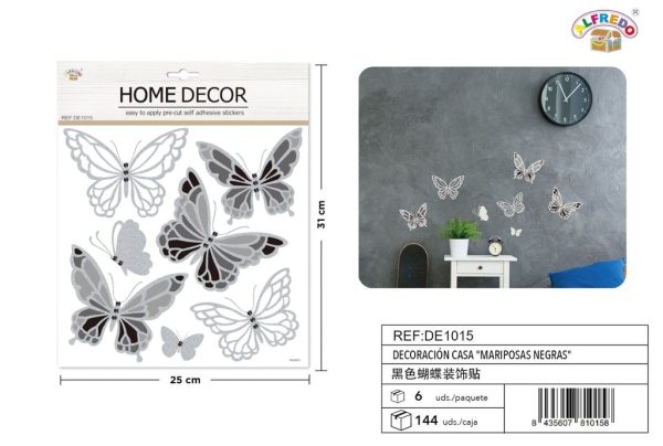 Decoración casa "Mariposas negras" 25x31cm - Decoraciones para el hogar