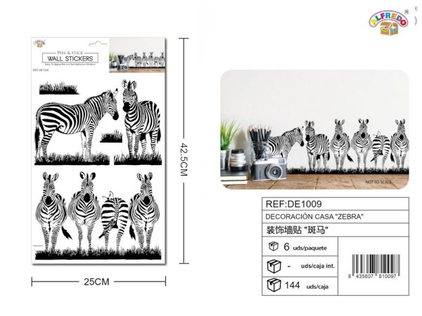 Decoración casa "Zebras" 25x42.5cm - Decoraciones de vinilo