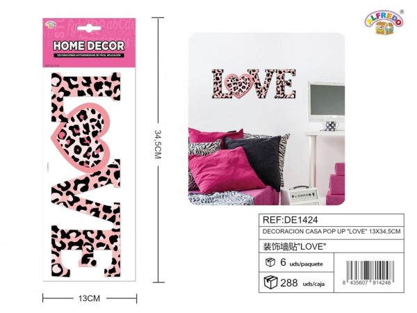 Decoración casa pop up "Love" 13x34.5 cm - Decoración de pared