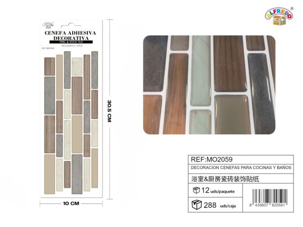 Decoración cenefa para cocina y baños 10x30.5cm - Decoración de interiores