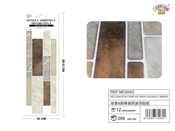 Decoración cenefa para cocina y baños 10x30.5cm - Decoración de interiores - Imagen 3