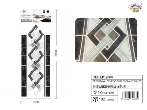 Decoración cenefa para cocina y baños 13x37cm - Decoraciones para azulejos