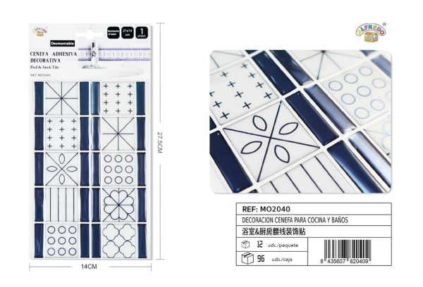 Decoración cenefa para cocina y baños 14x27.5cm - Decoración de interiores
