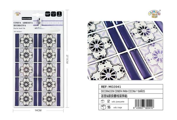 Decoración cenefa para cocina y baños 14x27.5cm - Decoración de interiores - Imagen 2