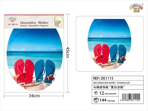 Decoración de baño "Chanclas" - Decoraciones de baño