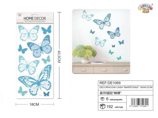 Decoración de casa "Mariposas" 18x40.5cm - Decoraciones