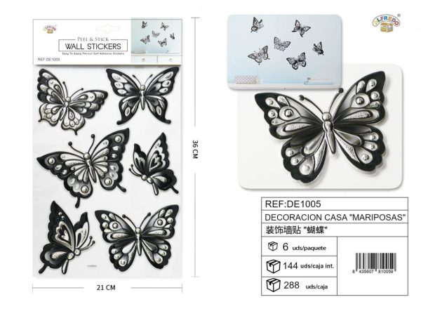 Decoración de casa "Mariposas" 21x36.5 cm - Decoración