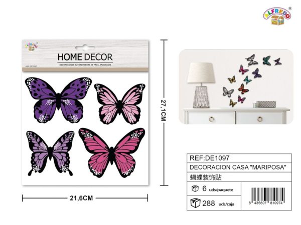 Decoración de mariposa 21.6x27.1cm - Decoraciones