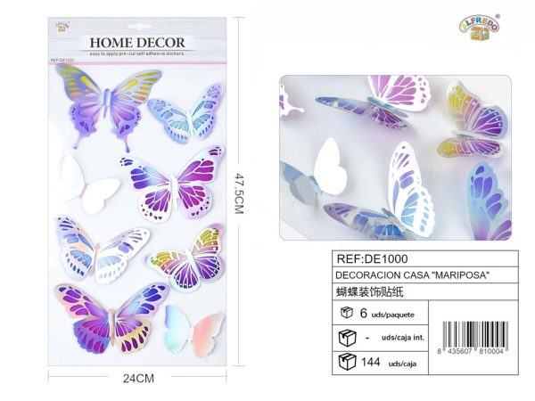 Decoración de mariposas 24x47.5cm para el hogar