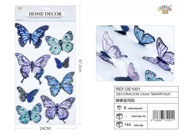 Decoración de pared "Mariposas" 24x47,5cm