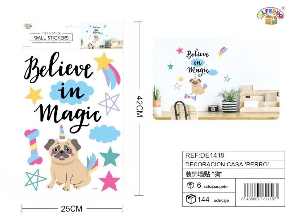 Decoración de pared "Perro" 25x42cm para decoración del hogar