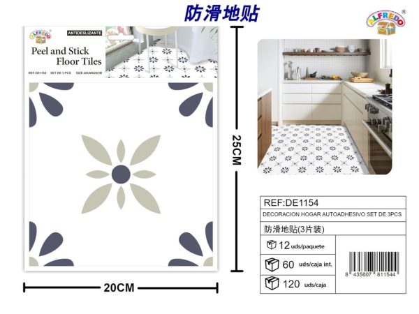 Decoración hogar autoadhesiva set de 3 pcs 20x20cm - Decoraciones antideslizantes