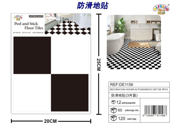 Decoración hogar autoadhesiva set de 3 pcs 20x20cm - Decoraciones antideslizantes - Imagen 3