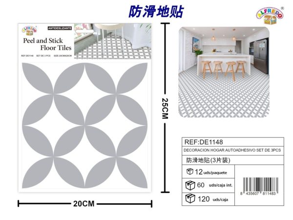 Decoración hogar autoadhesiva set de 3 pcs 20x20cm - Decoraciones antideslizantes - Imagen 4