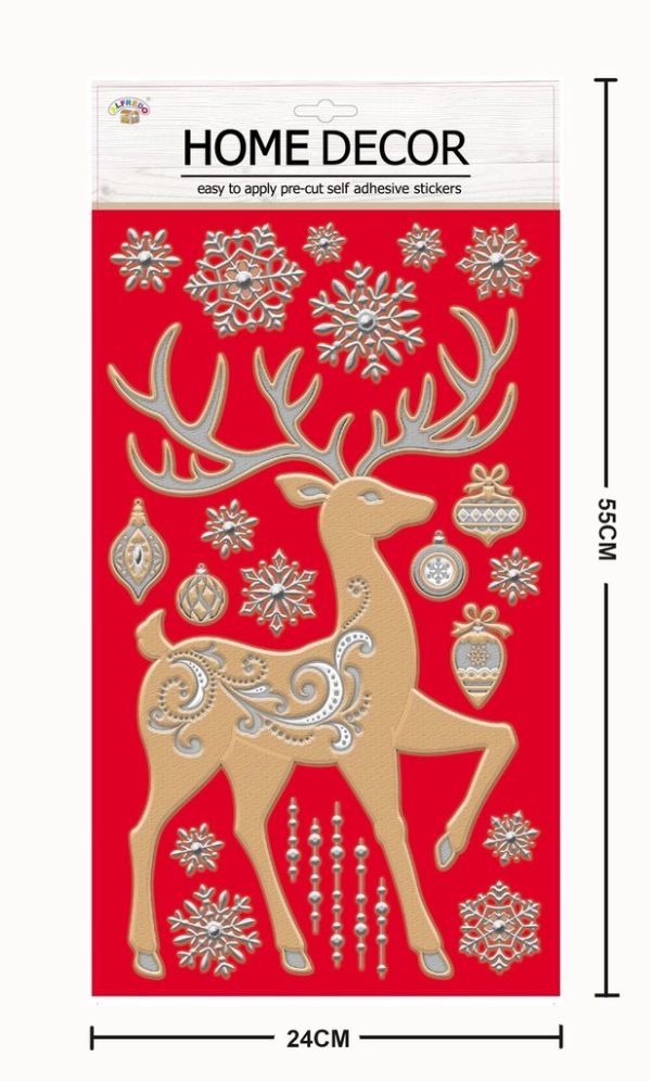 Decoración navideña "Reno" 24x55 cm - Decoraciones navideñas