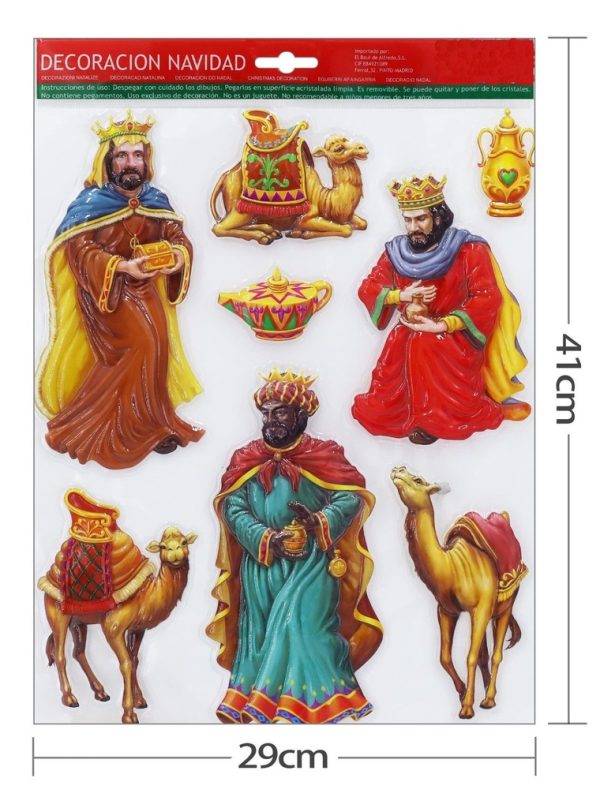 Decoración navideña pop-up Reyes Magos 29x41cm - Decoración festiva