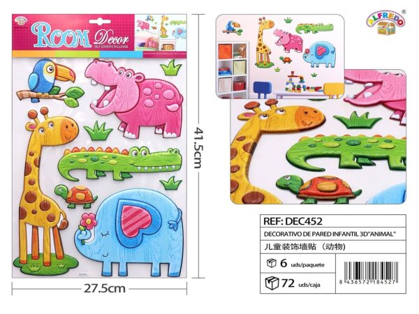 Decorativo de pared infantil 3D "Animal" 27.5x41.5 cm - Decoraciones infantiles