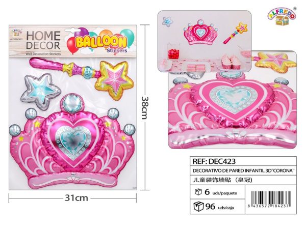 Decorativo de pared infantil 3D "Corona" 31x38 cm - Decoraciones infantiles