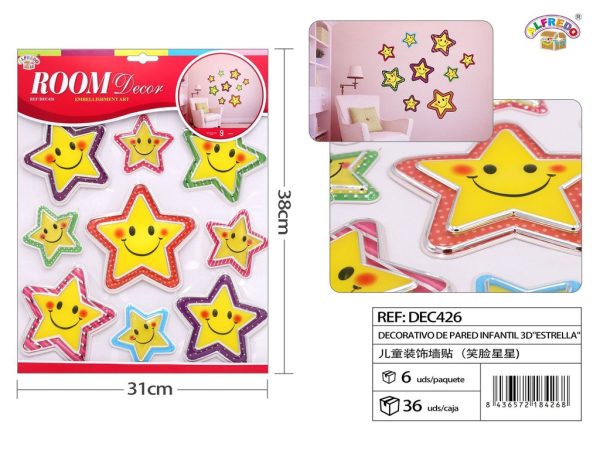 Decorativo de pared infantil 3D "Estrella" 31X38 cm - Decoración infantil