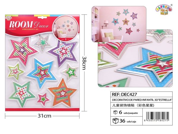 Decorativo de pared infantil 3D "Estrella" 31X38 cm - Decoración infantil - Imagen 2