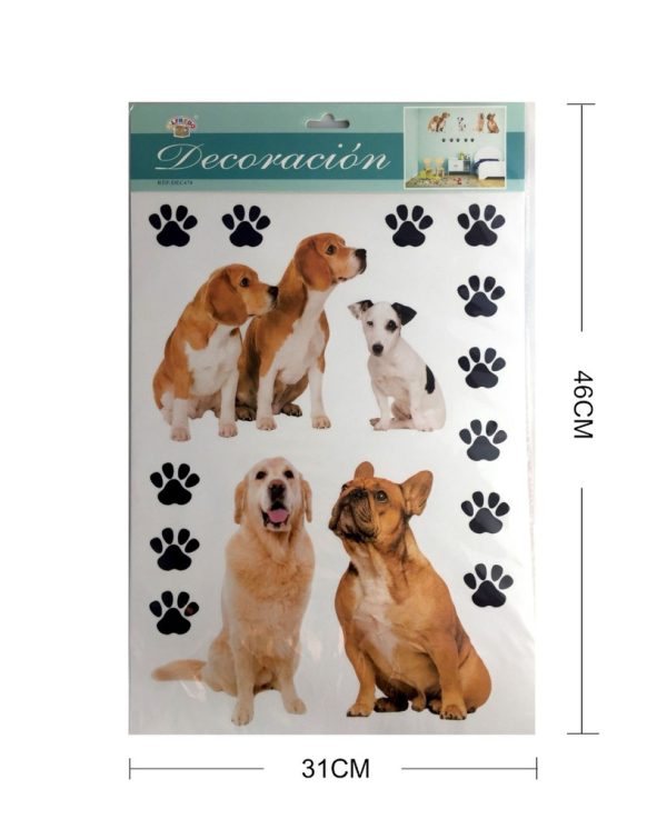 Decorativo de pared vinilo "Perro" 31x46cm - Decoración de pared - Imagen 3