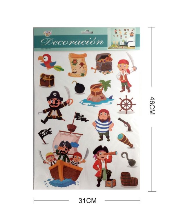 Decorativo de pared vinilo "Pirata" 31x46cm - Decoración de pared