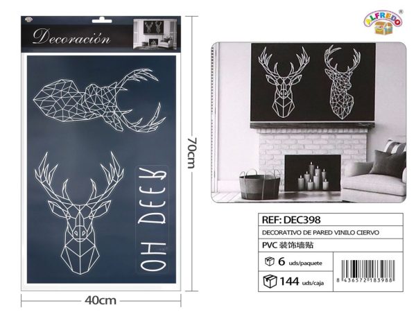 Decorativo de pared vinilo ciervo 40x70cm - Adhesivo decorativo