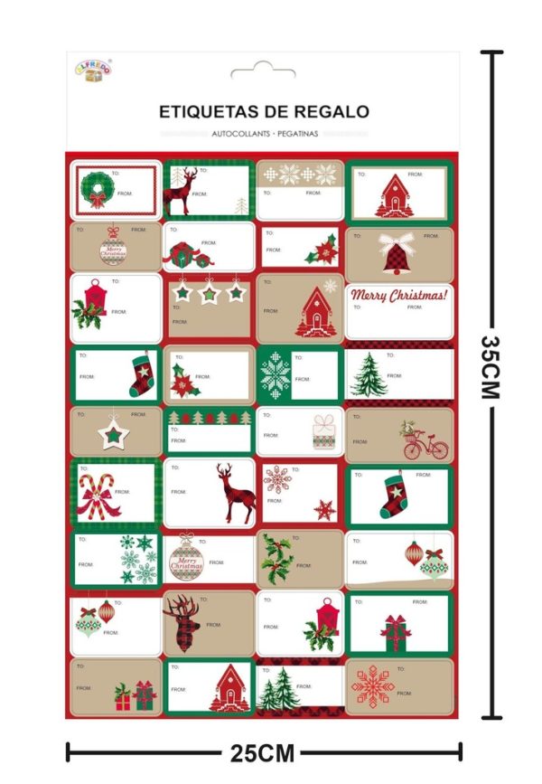 Etiqueta para regalo de navidad 20.5x31 cm - Artículos navideños - Imagen 2